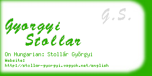 gyorgyi stollar business card