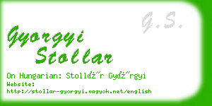 gyorgyi stollar business card